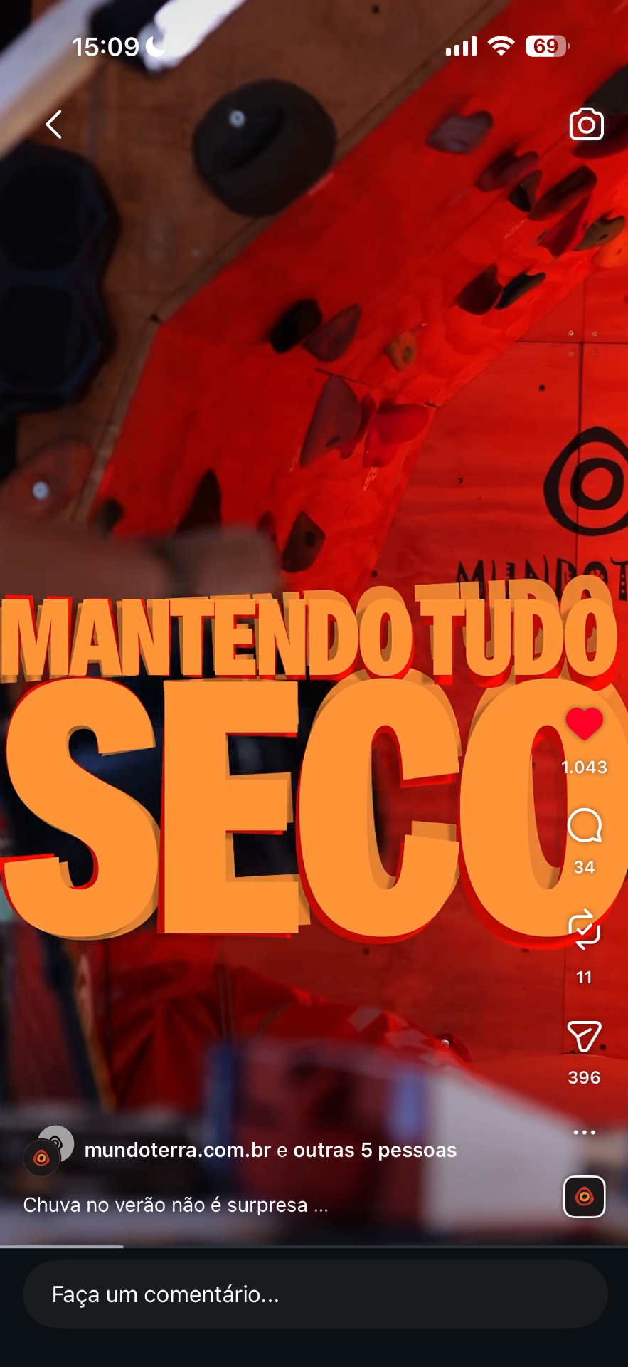 Mundo Terra · Mantendo tudo seco